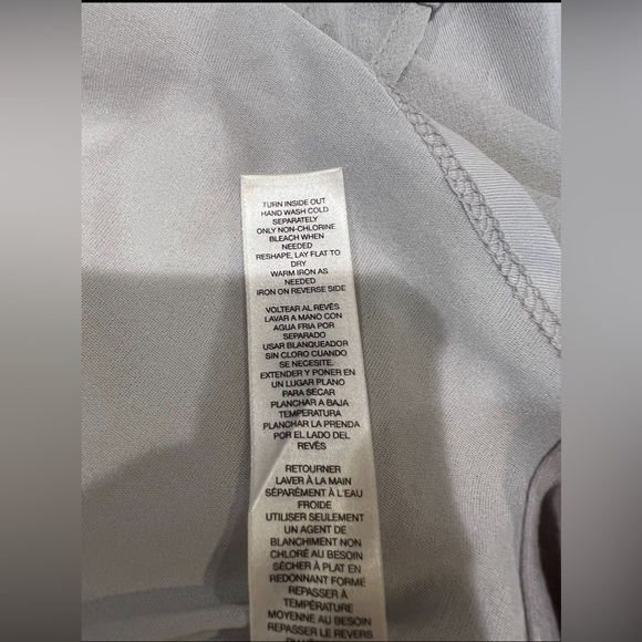 CHICO’S BLOUSE SIZE 2(L) COLOR LIGHT GREY. BUST ~22.5” LENGTH 24”. - Picture 11 of 12